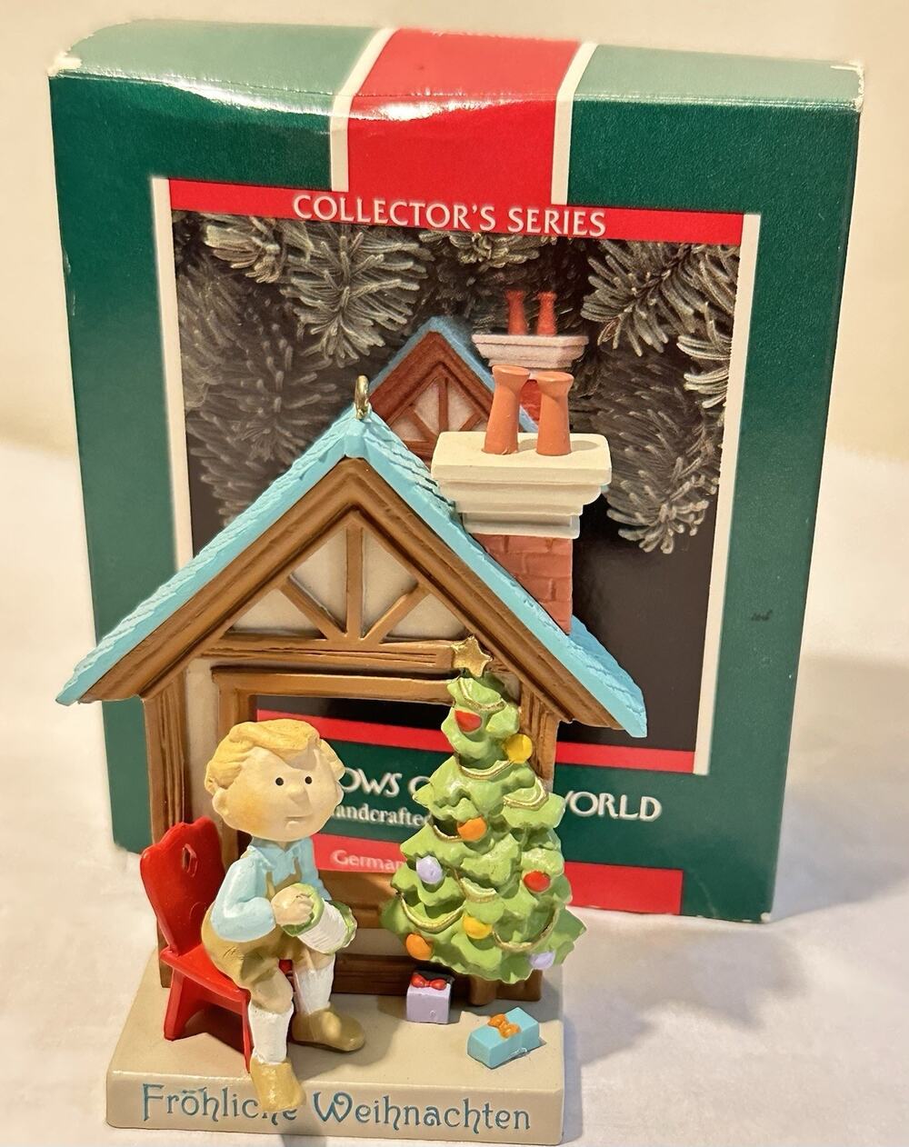 Windows of the World German Christmas Ornament 1989 Collector’s Series 3.5” *B
